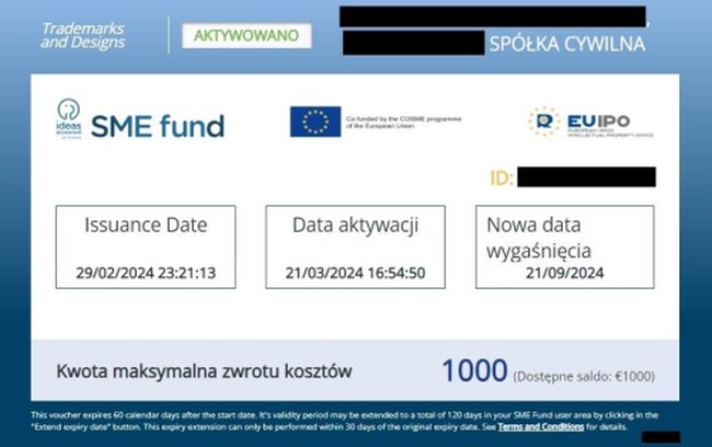 Dotacje na zgłoszenie znaku towarowego. Bon z EUIPO.